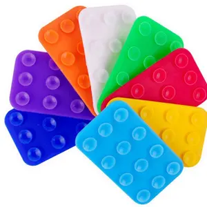 Eco-friendly fabbrica all'ingrosso Silicone un lato ventosa con adesivo appiccicoso porta cellulare antiscivolo