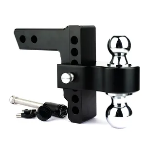 6 To 10 Inch Drop Aluminum Alloy Adjustable Hitch Dual Ball Mount Towing Hitch Receiver Trailer Parts