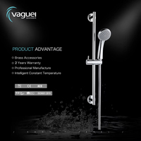 Colonne de douche thermostatique chromée Vaguel Flexible à installation facile