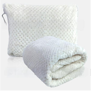 Manta de viaje de franela Juego de almohadas a cuadros de piña Venta de manta de aviación de avión - Product Image 1