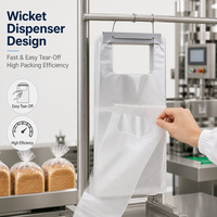Sacs à pain en LDPE micro-perforés sur mesure, type gilet, pour boulangerie, emballage alimentaire, sacs à pain en wicket pour chaîne d'épicerie, vente en gros