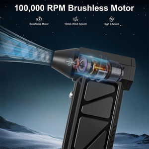 Ventilateur turbo portatif à main 130000 tr/min, haute puissance, sans fil, sécheuse de voiture, souffleur d'air, dépoussiéreur de feuilles et de neige avec lumière LED - Product Image 6