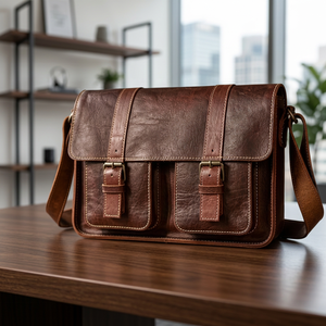 Unisex Canvas Real <b>Leather</b> Classic <b>Backpack</b> Spinner Wheel Handmade Soft Shell Durable Travel Carry-on Soft Handle Vintage Style - Product Image 1