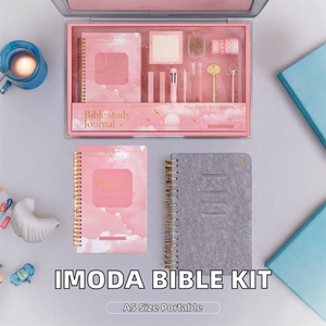 Kit Complet d'Étude Biblique Imoda : Carnet Spirale A5 (96 Feuilles), Stylos Neutres, Marque-pages, Notes Adhésives – Thème Faisonnage Spirituel - Product Image 6