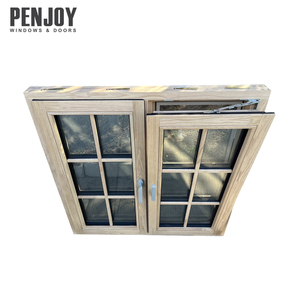 Thiết kế nghiêng và xoay cửa sổ kính hai lớp cửa sổ lịch sử penjoy xây dựng cửa sổ bằng gỗ rắn - Product Image 1