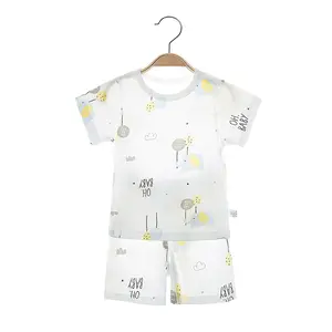 Summer thin cotton sleeveless tops for boys and girls, children's clothing with baby Suit clothes