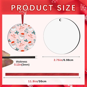 Ornements de <span class=keywords><strong>Noël</strong></span> vierges en MDF double face pour sublimation, livraison gratuite depuis l'entrepôt américain, en vrac, pour loisirs créatifs DIY - Product Image 5
