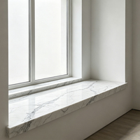 Dalle de pierre artificielle en quartz blanc Calacatta de grande taille, résistante aux taches, pour îlots de cuisine, comptoirs, bars et tables basses