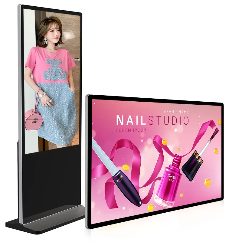 Touch Interactive screen chiosco pubblicitario verticale Display LCD Monitor Shenzhen Indoor 65 75 85 pollici Video Wall SDK