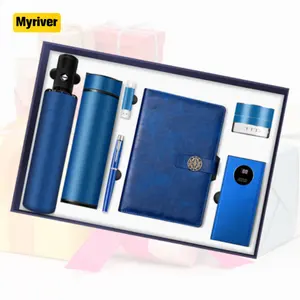 Myriver 5 In 1 Vacuum Cup Mouse Usb Pen Notebook Gift Set, Office Accessory Gift Set, Business Stationery Gift Set/