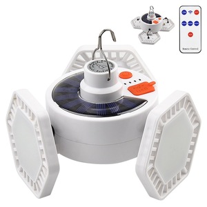 Portable Solar Rechargeable LED Camping <b>Light</b> With Remote Control For Outdoor Night Market Use - Product Image 2