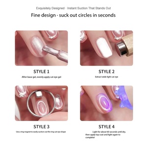 Herramientas Profesionales para Arte de Uñas UV con Fácil Instalación, Imán Circular 3D Ojo de Gato Súper Fuerte de Doble Cara - Nuevo Diseño para Salón y Uso Personal - Product Image 4