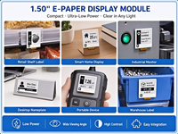Pantalla E-Paper de 1.5 Pulgadas, 200x200 Píxeles, SPI 24 Pines, Módulo de Pantalla E-Paper Autoluminiscente, Etiqueta Electrónica de Precio para Estantes