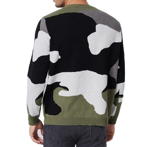 Thời Trang Tùy Chỉnh Mô Hình Màu Sắc Chặn Vòng Cổ Áo Thun Áo Len Cho Nam Giới - Product Image 4