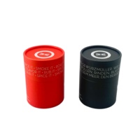 Benutzer definierte schwarze Kraft papier Verpackung Tube Box für Kosmetik Leere runde Tropf flasche Logo für Schokolade Zucker Pizza Kaugummi