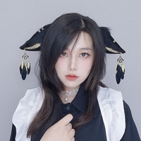 Bandeau d'oreilles de chèvre en peluche réaliste Leton, style japonais, accessoire de fête cosplay pour femmes adultes