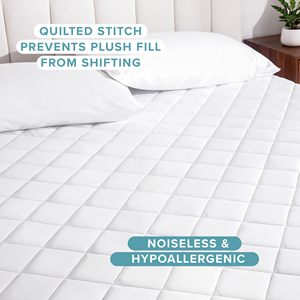 Soft Breathable Noiseless Non-Slip 100% Polyester Queen Size <b>Bed</b> Protection <b>Pad</b> Quilted Waterproof Deep Pocket - Product Image 2