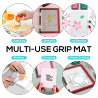 Tapis de timbre à grille Flexible antidérapant collant tapis de bâton bas bâton multi-usage et feuille adhésive de timbre Scrapbooking accessoire d'artisanat