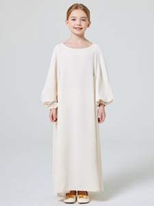 Ropa islámica para niñas Abaya para niños Hijab musulmán madre e <span class=keywords><strong>hija</strong></span> Abaya vestido para niños Kaftans Ramadan Robe Dubai - Product Image 3