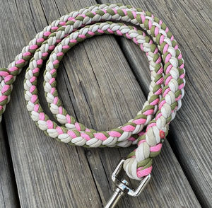 Küçük veya Büyük Köpekler İçin Paracord 1.5 Metre Köpek Tasması, Eğitim ve Yürüyüş İçin Alaşımlı Çizgili Desenli Güçlü Paracord Tasma - Product Image 2
