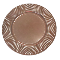Assiettes de Présentation Dorées en Plastique Rétro Réutilisables, Écologiques et Durables en PP, pour Maison, Dîners, Mariages et Événements
