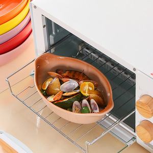 Utensilios de cocina antiadherentes <span class=keywords><strong>para</strong></span> el hogar, bandeja Ovalada <span class=keywords><strong>para</strong></span> <span class=keywords><strong>hornear</strong></span>, utensilios de cerámica <span class=keywords><strong>para</strong></span> <span class=keywords><strong>hornear</strong></span> a la venta - Product Image 4