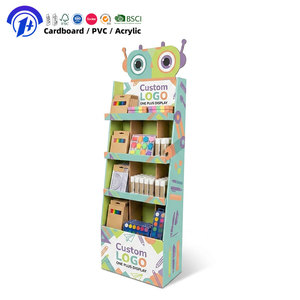 Expositor de Suelo para Libros de Cartón Personalizado, Reciclable, Corrugado, para Revistas, para Librerías, Bibliotecas y Promociones - Product Image 1