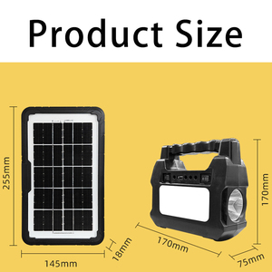 Kit di Luci <span class=keywords><strong>Solari</strong></span> da Esterno <span class=keywords><strong>con</strong></span> Batteria, Stazione di Alimentazione Portatile, Torcia di Emergenza, Sistema <span class=keywords><strong>con</strong></span> Pannello Solare e Interruttore per Casa - Product Image 5