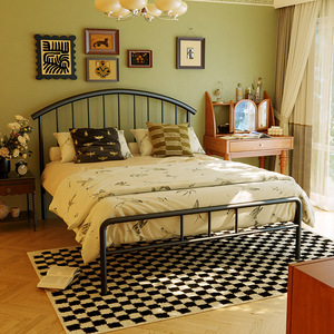 Cama de Hierro de 1.35M, Cama Doble de 1.5M con Estructura Reforzada, Cama Individual Sencilla de 1.2M, Cama Princesa de 1.8M con Almacenamiento, Cama Metálica para Adultos - Product Image 3