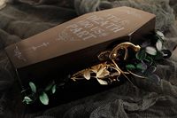 Grossiste Gild & Glamour Boîte à bagues en bois noir pour mariage d'Halloween