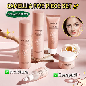 Etiqueta privada OEM BIOAQUA Camelias Anti-oxidación rejuvenecedor Facial cuidado de la piel conjunto para mujeres traje blanqueador 5 piezas caja de regalo - Product Image 5