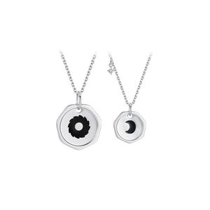Fashion Men Women Sun Moon Couple Necklaces for Lovers Valentine Fashion Romantic Jewelry Necklace Couple Clavicle <b>Chain</b> - Product Image 5