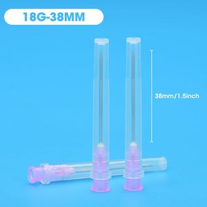 Agujas de Mesoterapia Veterinaria 18G38MM, Agujas Hipodérmicas Largas, Profesionales, Ecológicas, de Plástico Seguro y Acero Inoxidable - Product Image 3