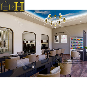 Lux Design Barber Shop Furniture With Mdf Metal <strong>Grey</strong> <strong>Display</strong> <strong>Cabinet</strong> for Hair Salon - Product Image 3