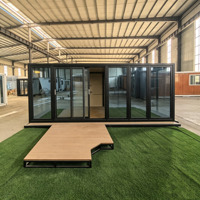 Casa Contenedor Modular Prefabricada de Lujo con Expansión de Espacio Deslizable y Ventanas de Vidrio Panorámicas para Viviendas Pequeñas