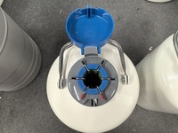 AODA YDS-10 10L Conteneur portable en alliage d'aluminium pour azote liquide, petit réservoir Dewar LN2, stockage cryogénique de sperme animal de haute qualité pour laboratoire et applications esthétiques