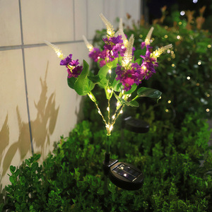 Luces solares para jardín, lámpara LED con forma de flor, iluminación decorativa para patio, jardín y césped, resistente al agua y alimentada por energía solar. - Product Image 3
