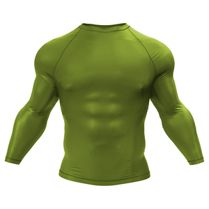 High Quality Compression Shirt Breathable <b>Tight</b> T Shirt Custom Logo Compression Shirts for Men Gym Workout Sportswear For Men - Product Image 2