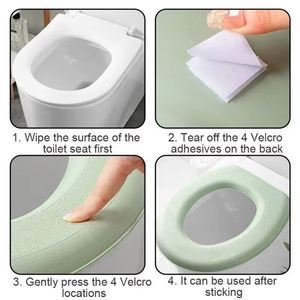Funda Impermeable para Asiento de Inodoro en Forma de V, Lavable, con Cojín de Espuma, Artículo para Baño, Mercancía para el Hogar - Product Image 6