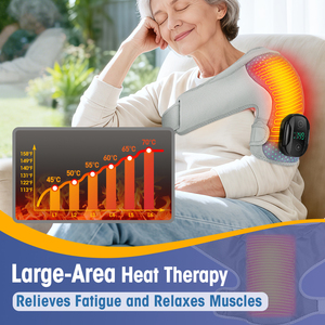 Detachable Controller Smart Timing Electric Heating Vibration <strong>Shoulder</strong> Brace Massage Belt Pain Relief <strong>Shoulder</strong> <strong>Massager</strong> - Product Image 4