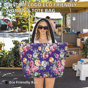 Bolsa de Compras de Lona con Logotipo Personalizado, Regalo para Mamá, Bolsa de Playa Ecológica con Estampado de Moda para Mujer, Bolsa de Hombro de Poliéster - Product Image 2