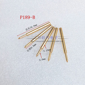 P189 B หัววัดแบบชุบทอง 3.16 มม. ปลายตรงแบบสปริงพิน สำหรับการทดสอบกระแสไฟสูง - Product Image 3