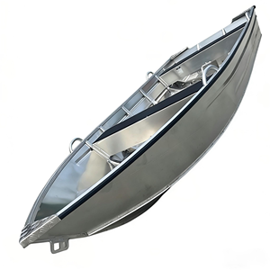 Bateau de pêche et de <span class=keywords><strong>chasse</strong></span> en aluminium de 18 pieds, bateau à fond plat avec moteur hors-bord, activité nautique en plein air - Product Image 5