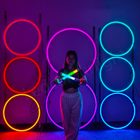 Éclairage de rue à LED Bande lumineuse à néon RGB DMX Pixel Tunnel à LED Lumières de fête circulaires pour DJ de scène Décoration extérieure
