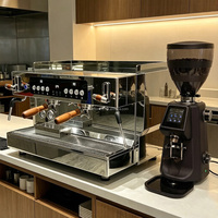 Máquina de Espresso Zilong 9Bar con Bomba Rotativa, Sistema T3, Múltiples Calderas, Doble Grupo y Cuerpo de Acero Inoxidable Espejado