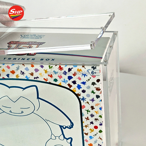 SHP Vente en Gros Boîtier Protecteur d'Affichage en Acrylique Personnalisé 151 pour Cartes à Collectionner TCG <span class=keywords><strong>Pokémon</strong></span>, Boîte Dresseur d'Élite Tempête Argentée - Product Image 2