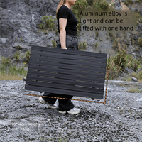 Table pliante ultra-légère en aluminium réglable, table portable pour la pêche, le pique-nique et le camping
