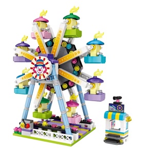 LOZ Mini Block Building Set Model Toy avec <span class=keywords><strong>Pirate</strong></span> Ship Ferris Wheel Rotary Aircraft Merry-Go-Round UFO Catcher - Product Image 5