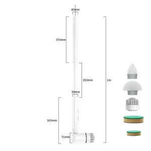 Badkamer Tegelvloer Badkuip Multifunctionele Handheld Lange Steel Automatische Rotatie Intrekbare Elektrische Reinigingsborstel