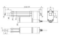 Actionneur linéaire étanche IP66 12V 24V 300Kg 150Kg pour mécanisme de porte coulissante